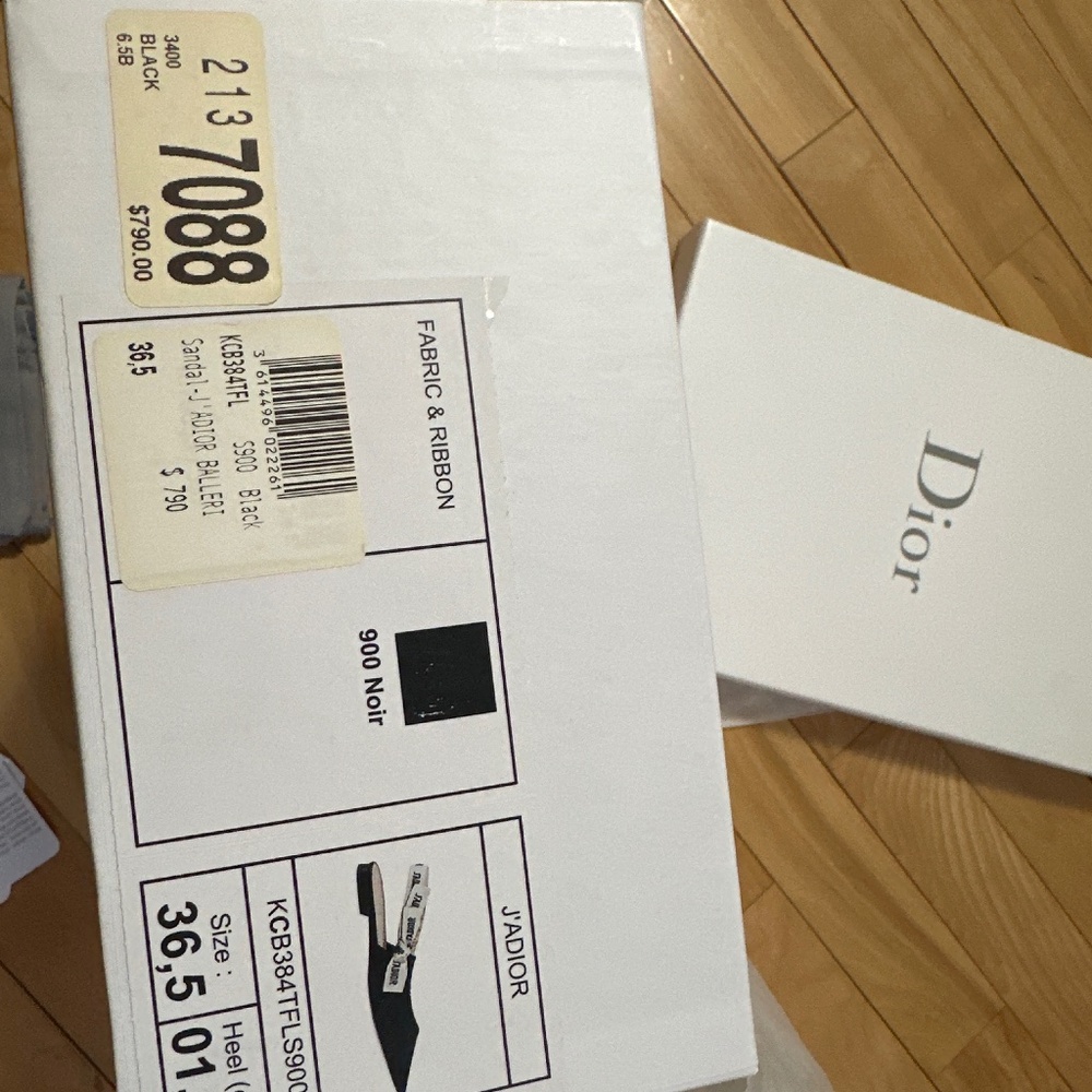 Christian Dior J’adior black balerina sandal size 36.5